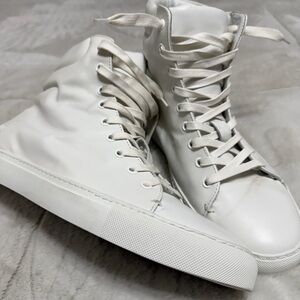 $350 Zadig & Voltaire Paris White Leather High Top Sneakers 44 11